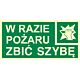 Znak "W razie pożaru zbić szybę"