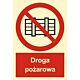 Znak ''Nie zastawiać - droga pożarowa'' BB001