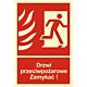 Znak "Drzwi przeciwpożarowe. Zamykać!" BB014