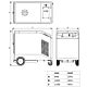 Filtr przejezdny PLYMOVENT MobilePro W3 z systemem oczyszczaniem filtra RamAir™  - wymiary