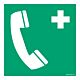 Znak GG006 - "Telefon awaryjny" - arkusz 12 naklejek - 5x5cm; folia