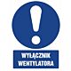 Znak "Wyłącznik wentylatora"