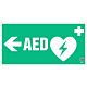 Znak informacyjny "Defibrylator AED w lewo" 300x150 mm, płyta 1 mm