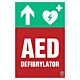 Znak informacyjny "Defibrylator AED w górę" 200x300 mm, płyta 1 mm