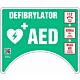 Znak informacyjny "Defibrylator AED" do ROTAID 475x397 mm, płyta 1 mm