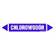 Znak JF078 - "CHLOROWODÓR" - arkusz 2 naklejek - 56,3x10cm; folia
