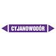 Znak JF106 - "CYJANOWODÓR" - arkusz 4 naklejek - 33,8x6cm; folia