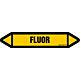 Znak JF159 - "FLUOR" - arkusz 5 naklejek - 22,5x4cm; folia