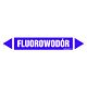 Znak JF161 - "FLUOROWODÓR" - arkusz 4 naklejek - 33,8x6cm; folia