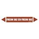 Znak JF171 - "FREON 502 EN FREON 502" - arkusz 16 naklejek - 14x2,5cm; folia