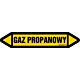 Znak JF188 - "GAZ PROPANOWY" - arkusz 16 naklejek - 14x2,5cm; folia