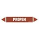 Znak JF358 - "PROPEN" - arkusz 16 naklejek - 14x2,5cm; folia