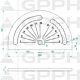 Kątomierz GPPH Plus 260x160 mm - wymiar 16mm