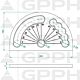 Kątomierz GPPH Plus 260x160 mm - wymiar 28mm