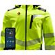 Kurtka damska Softshell z funkcją ogrzewania HI-VIS - aplikacja