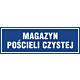 Znak "Magazyn pościeli czystej" PA361