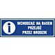 Znak "Wchodząc na basen przejdź przez brodzik" PA545