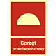 Znak BC006 - "Sprzęt przeciwpożarowy" - 20x29,6cm; płyta TD fotolum.