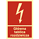 Znak BC010 - "Główna tablica rozdzielcza" - 15x22,2cm; płyta 1mm fotolum.