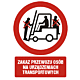 Znak GC016 - "Zakaz przewozu osób na urządzeniach transportowych" - 20x30cm; płyta 1mm