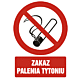 Znak GC036 - "Zakaz palenia tytoniu" - 10x15cm; płyta 1mm
