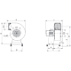 Wentylator stacjonarny KLIMAWENT WPA-5-S-1-N 230V (nr 801W02) rysunek techniczny
