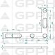 Winkiel płaski GPPH Plus 350x150 na stole - wymiary 28mm