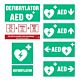 Zestaw znaków informacyjnych AED