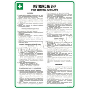 Instrukcja BHP przy obsłudze autoklawu-TD/DD012