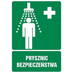 Znak "Prysznic bezpieczeństwa"