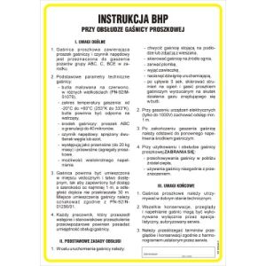 Instrukcja BHP przy obsłudze gaśnicy proszkowej -TD/A20