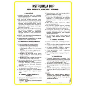 Instrukcja BHP przy obsłudze wiertarki poziomej -TD/C15