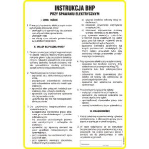 Instrukcja BHP przy spawaniu elektrycznym -TD/C21