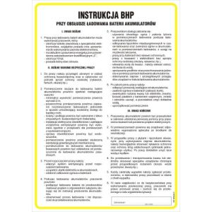 Instrukcja BHP przy obsłudze ładowania baterii akumulatorów -TD/E14