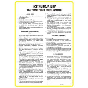 Instrukcja BHP przy wykonywaniu robót ziemnych -TD/F08