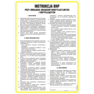 Instrukcja BHP przy obsłudze urządzeń wentylacyjnych i odpylających -TD/F25