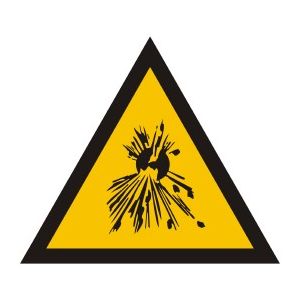 JA004 B2 FN - Znak "Ostrzeżenie przed substancjami wybuchowymi"