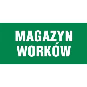 NA020 DE PN - Znak "Magazyn worków"