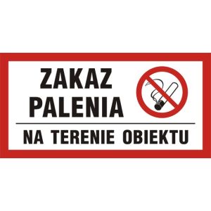 NC008 BG PN - Znak "Zakaz palenia na terenie obiektu"