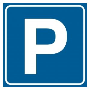 Piktogram RA117 - "Parking" - 20x20cm; płyta 1mm