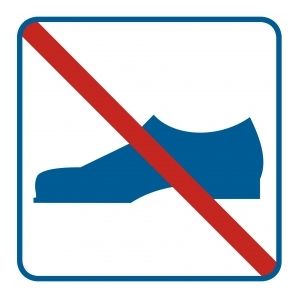 RA506 B2 FN - Piktogram "Zakaz używania obuwia"