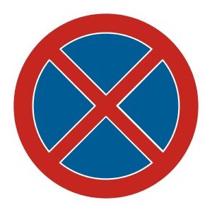 SA011 E2 PN - Znak drogowy "Zakaz zatrzymywania się"