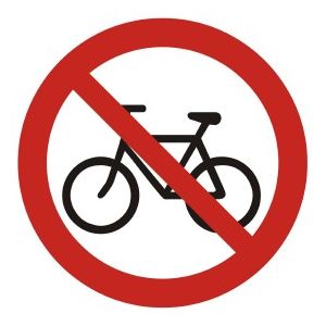 GB021 B2 PN - Znak "Zakaz wjazdu na rowerze"