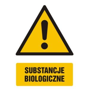 Znak GF047 - "Substancje biologiczne" - 15x22,5cm; płyta 1mm