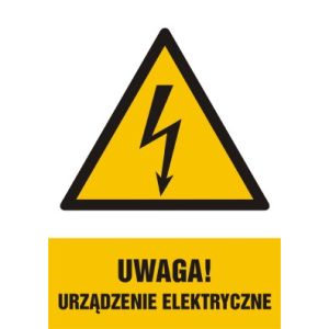 HA022 BK PN - Znak "Uwaga, urządzenie elektryczne"