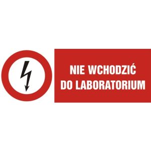 HD011 AI FN - Znak "Nie wchodzić do laboratorium"