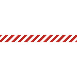 EB012 AS KN - Znak podłogowy "Pas ostrzegawczy BIAŁY/CZERWONY"