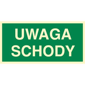 Znak "Uwaga Schody"