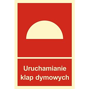 Znak "Uruchamianie klap dymowych" BB002