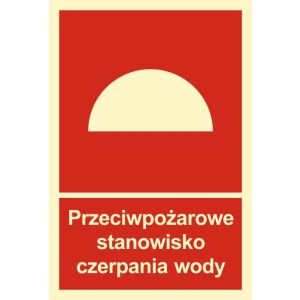Znak "Przeciwpożarowe stanowisko czerpania wody" BB008